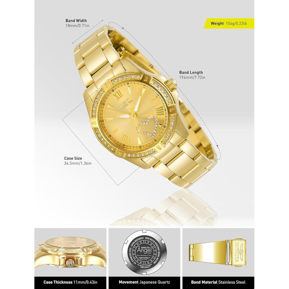 RELOJ INVICTA ANGEL CUARZO 34 MM MUJER - 3