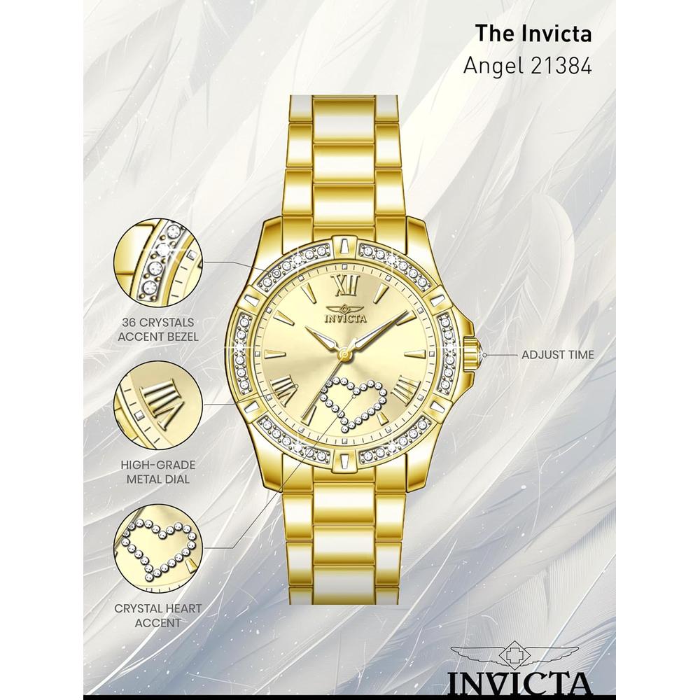 RELOJ INVICTA ANGEL CUARZO 34 MM MUJER - 4