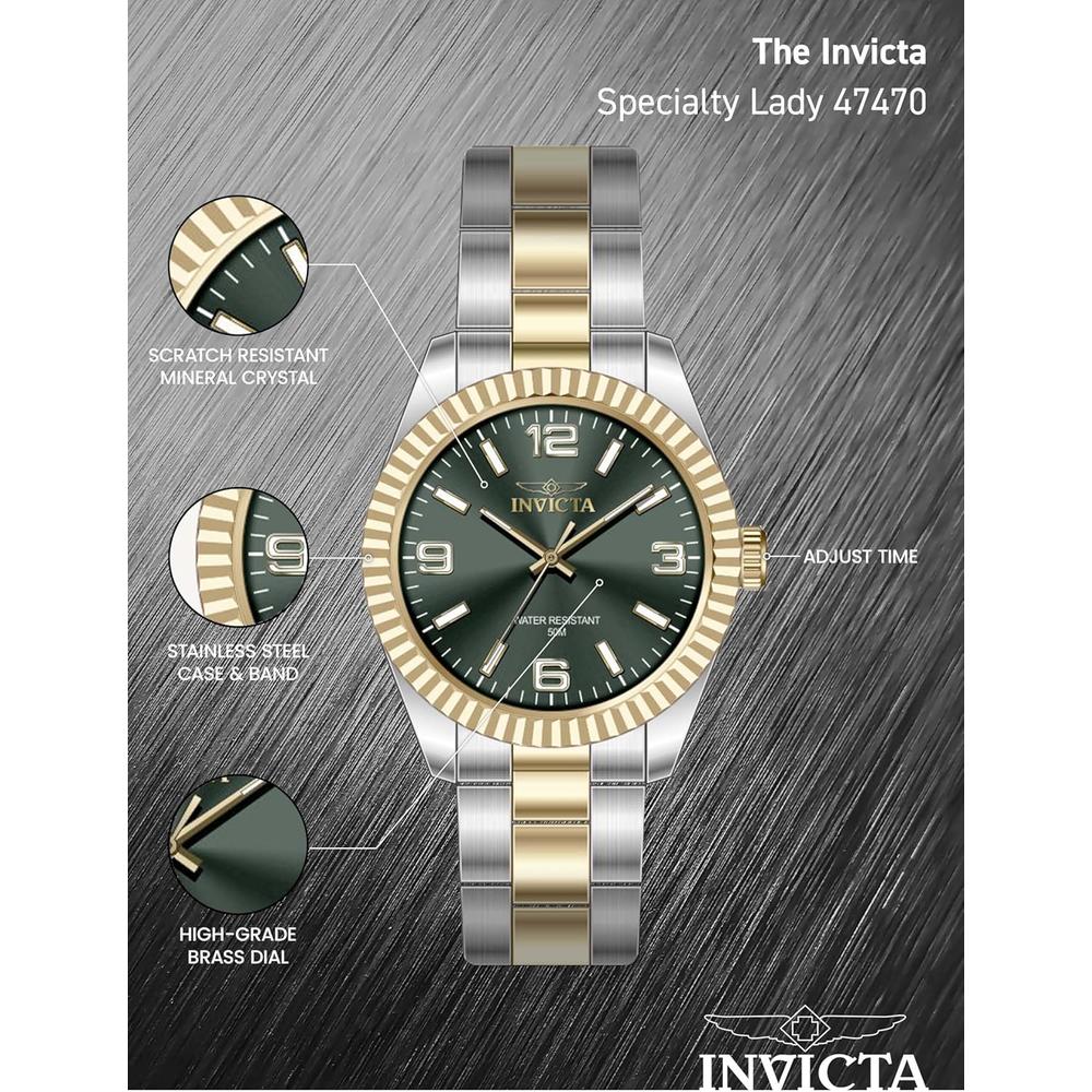 RELOJ INVICTA CUARZO TRES MANECILLAS MUJER - 4