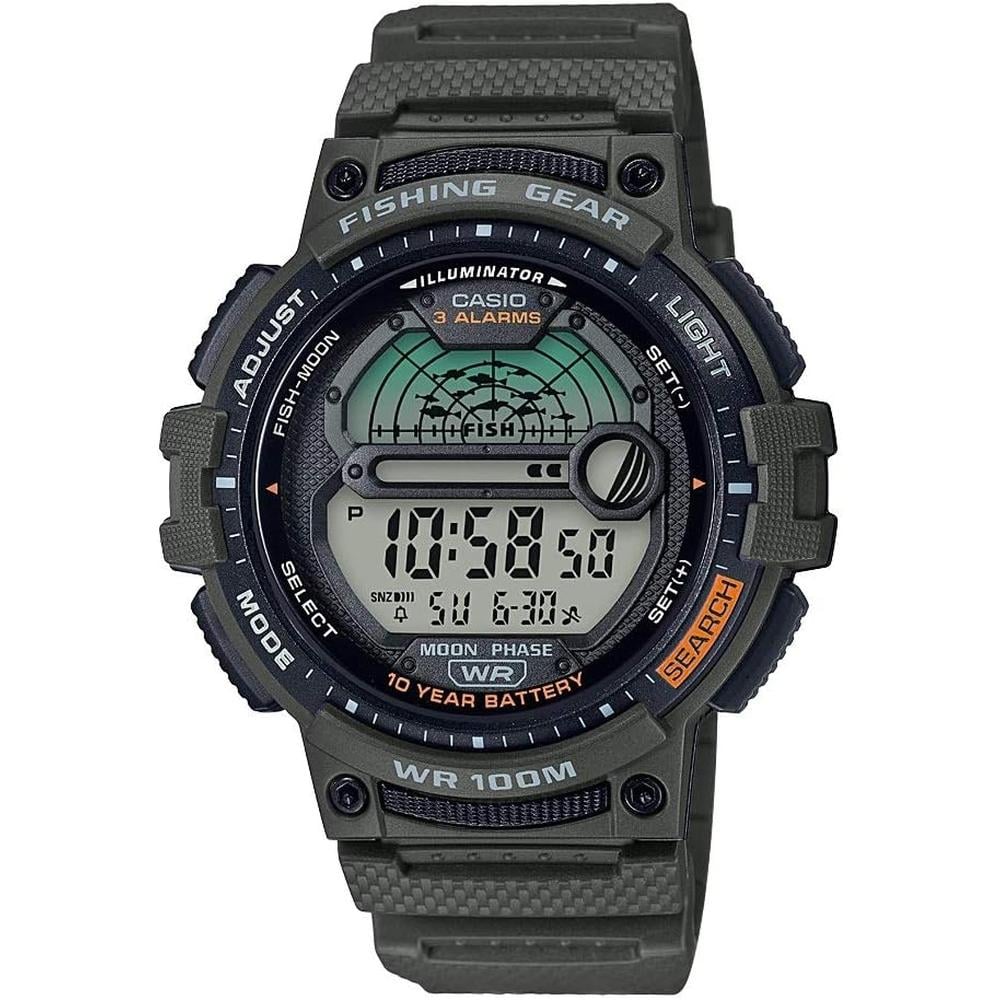 RELOJ CASIO DIGITAL FISHING TIMER HOMBRE | VERDE - 1