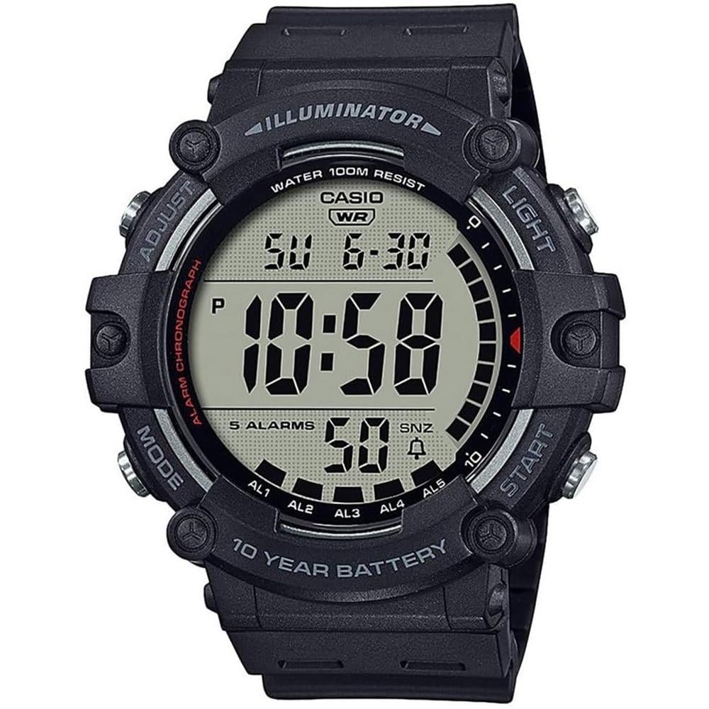 RELOJ CASIO ILUMINATOR AE1500WH DIGITAL EXTRA LONG HOMBRE | NEGRO - 1
