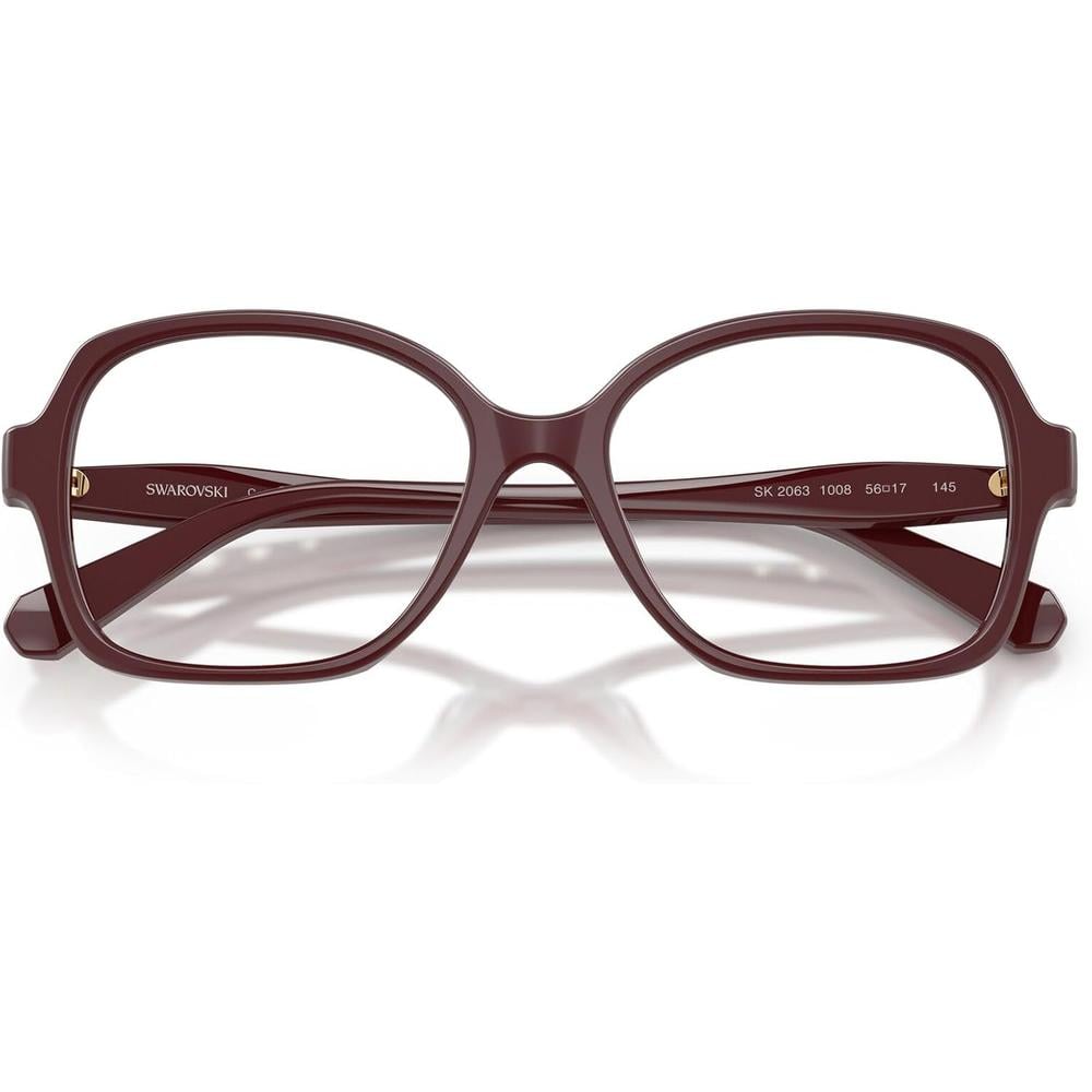 SWAROVSKI MONTURA CUADRADO SK2063 56 MM MUJER | BURGUNDY/DEMO LENS - 5