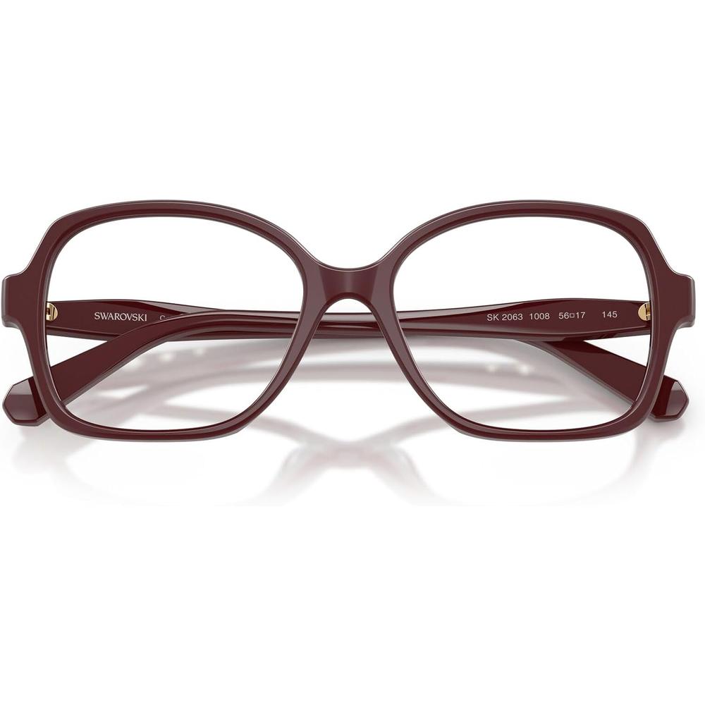 SWAROVSKI MONTURA CUADRADO SK2063 54 MM MUJER | BURGUNDY/DEMO LENS - 5