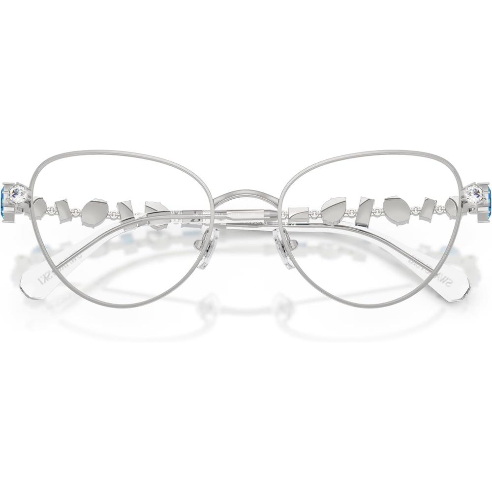 SWAROVSKI MONTURA SK1024 51 MM MUJER | SILVER/DEMO LENS - 5