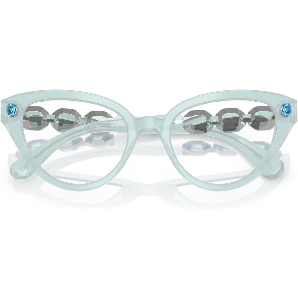 SWAROVSKI MONTURA SK2028 51 MM MUJER | MILKY LIGHT BLUE/DEMO LENS - 5