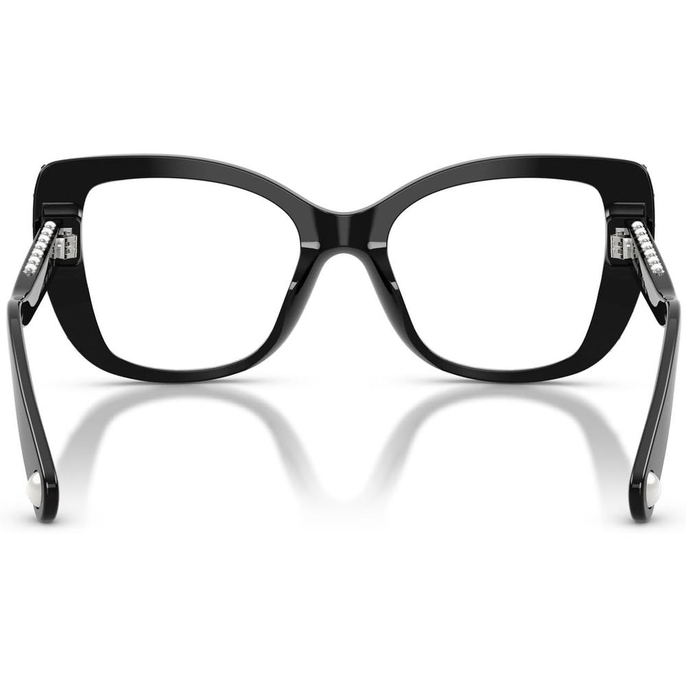 SWAROVSKI MONTURA MARIPOSA SK2066U 53 MM MUJER | BLACK/SILVER/DEMO LENS - 4