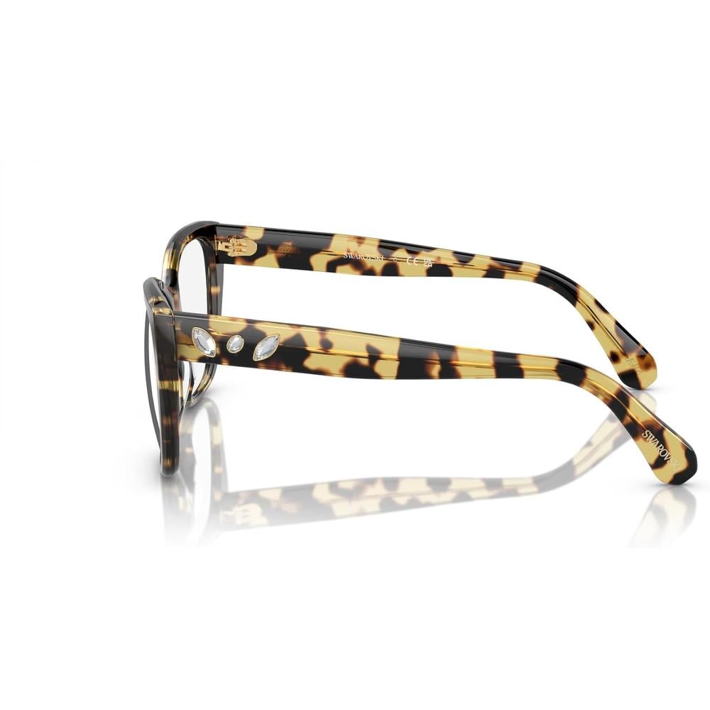 SWAROVSKI MONTURA CUADRADO SK2008 53 MM MUJER | HAVANA CLEAR/DEMO LENS - 3