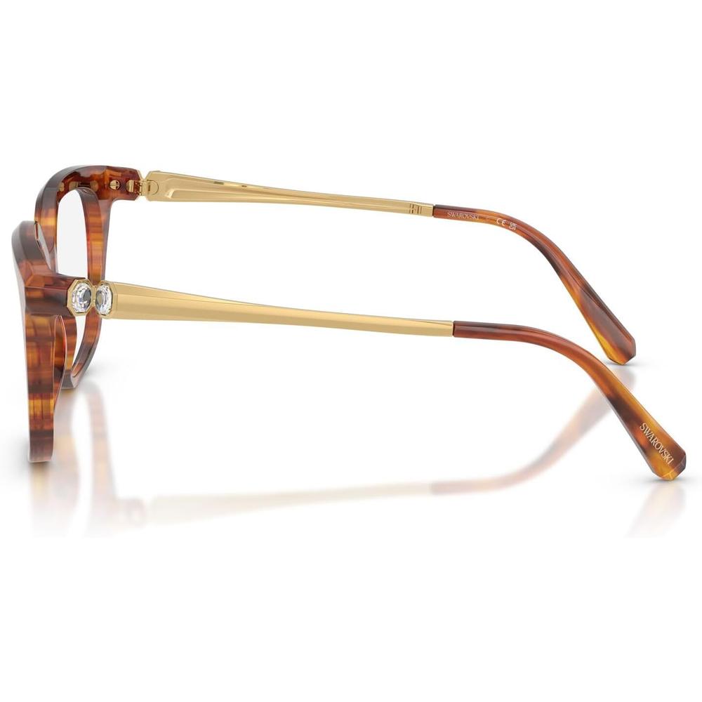 SWAROVSKI MONTURA CUADRADO SK2059 53 MM MUJER | STRIPED HAVANA/DEMO LENS - 3