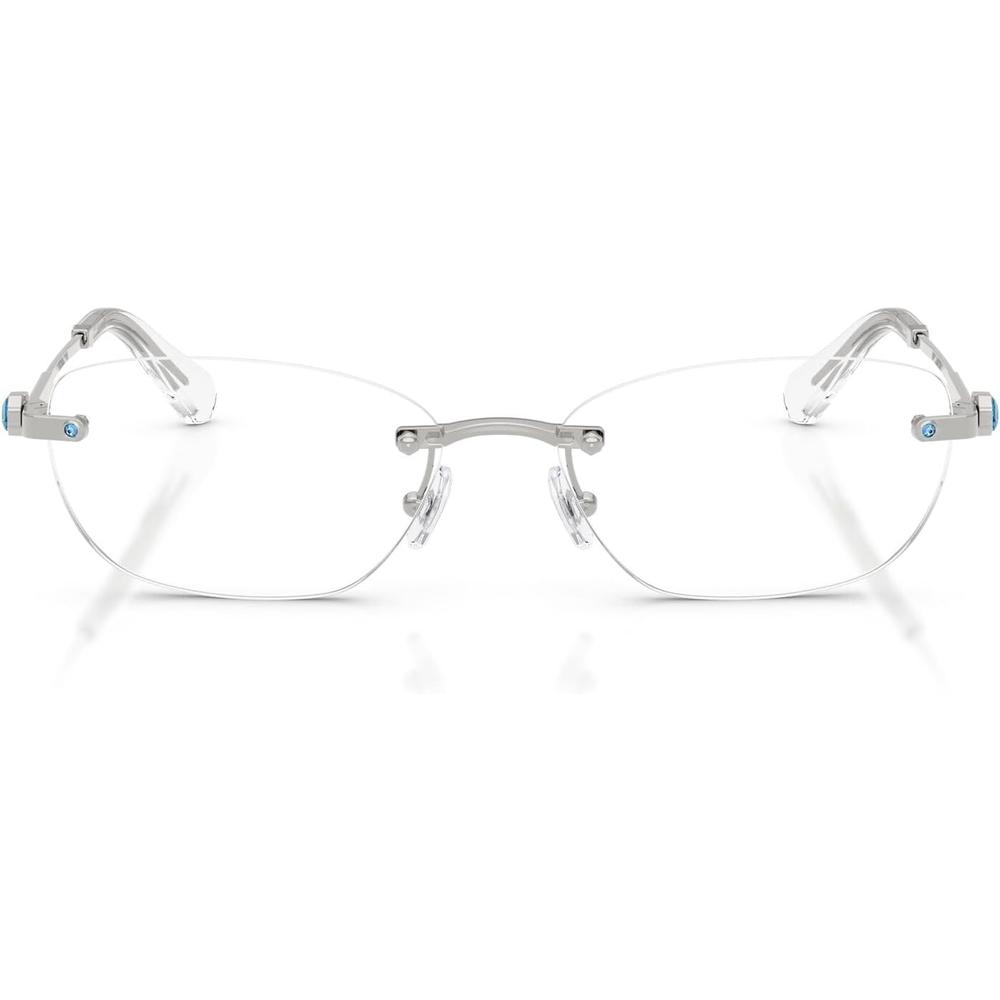 SWAROVSKI MONTURA OVAL SK1037 56 MM MUJER | SILVER/DEMO LENS - 1