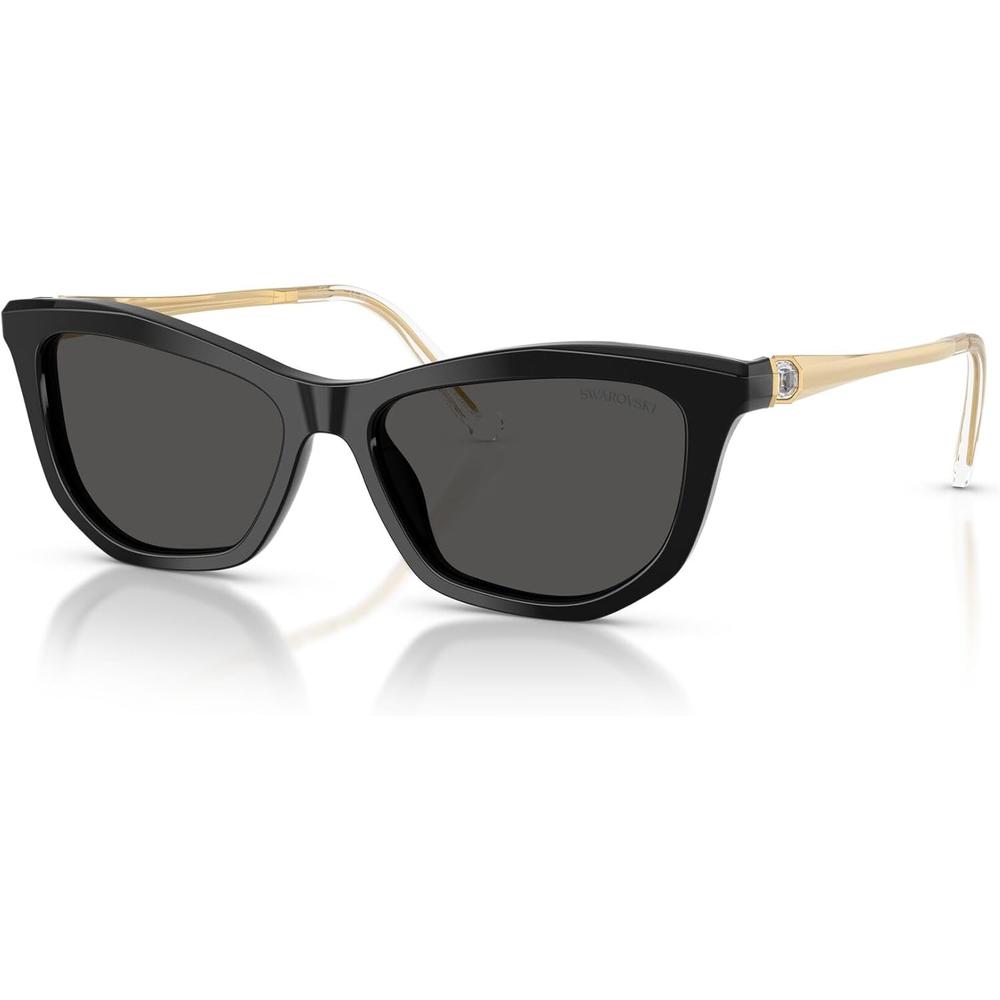 SWAROVSKI MONTURA SK6057 56 MM MUJER | BLACK/DARK GREY - 2
