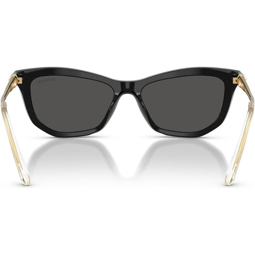 SWAROVSKI MONTURA SK6057 56 MM MUJER | BLACK/DARK GREY - 4