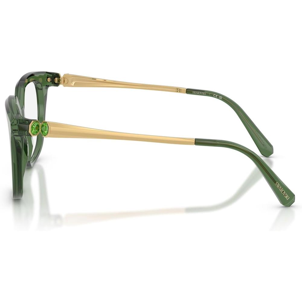SWAROVSKI MONTURA CUADRADO SK2059 53 MM MUJER | TRANSPARENT GREEN/DEMO LENS - 3