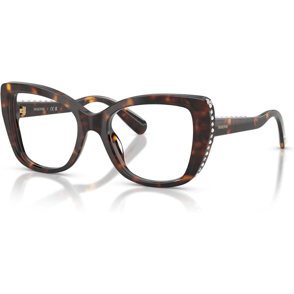 SWAROVSKI MONTURA MARIPOSA SK2066U 53 MM MUJER | HAVANA/SILVER/DEMO LENS - 2
