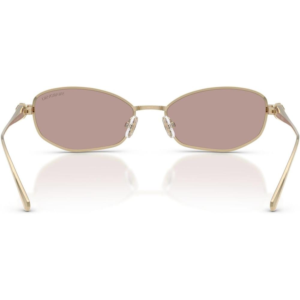 SWAROVSKI LENTES DE SOL SK7042 55 MM MUJER | PALE GOLD/CRYSTAL/LIGHT PURPLE BROWN - 4
