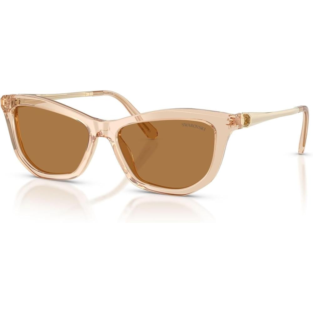 SWAROVSKI MONTURA SK6057 56 MM MUJER | TRANSPARENT BEIGE/BRONZE - 2