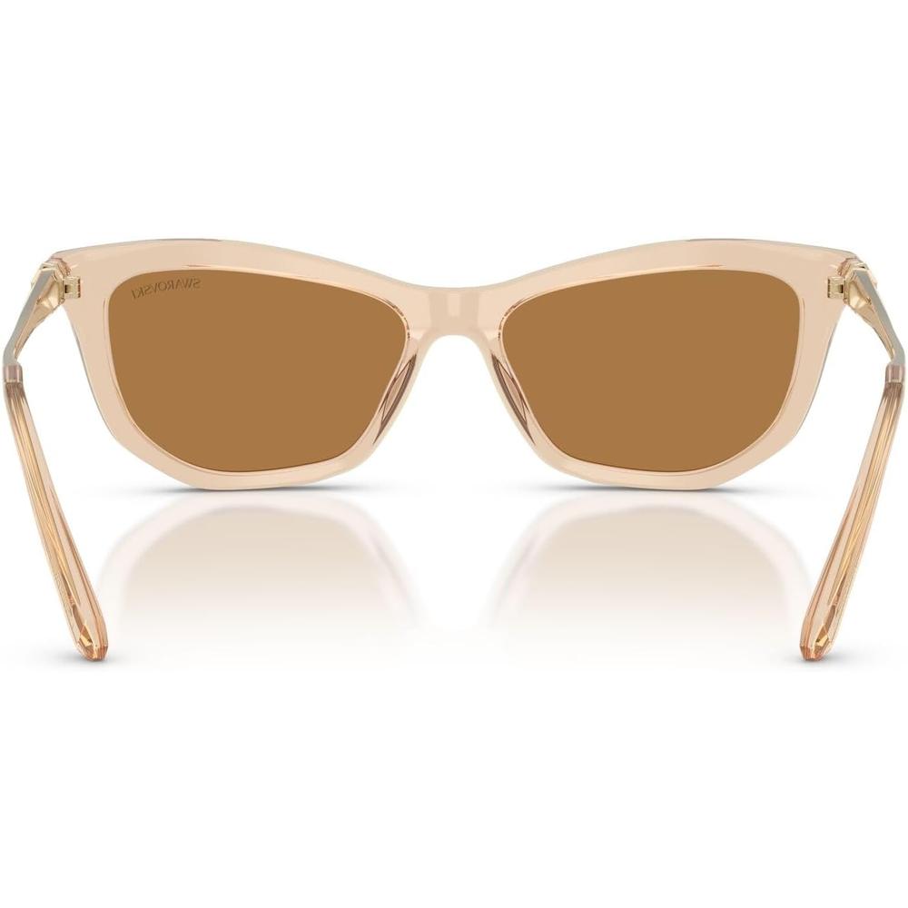SWAROVSKI MONTURA SK6057 56 MM MUJER | TRANSPARENT BEIGE/BRONZE - 4