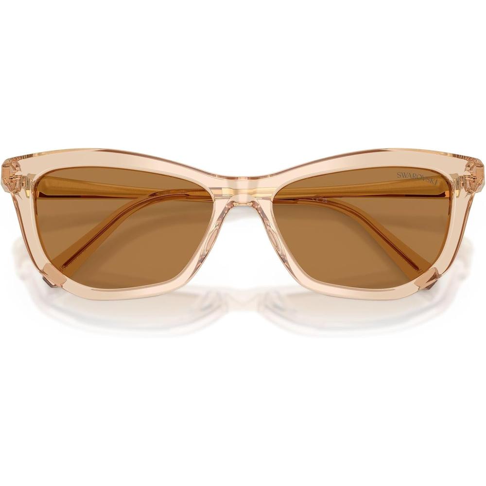 SWAROVSKI MONTURA SK6057 56 MM MUJER | TRANSPARENT BEIGE/BRONZE - 5