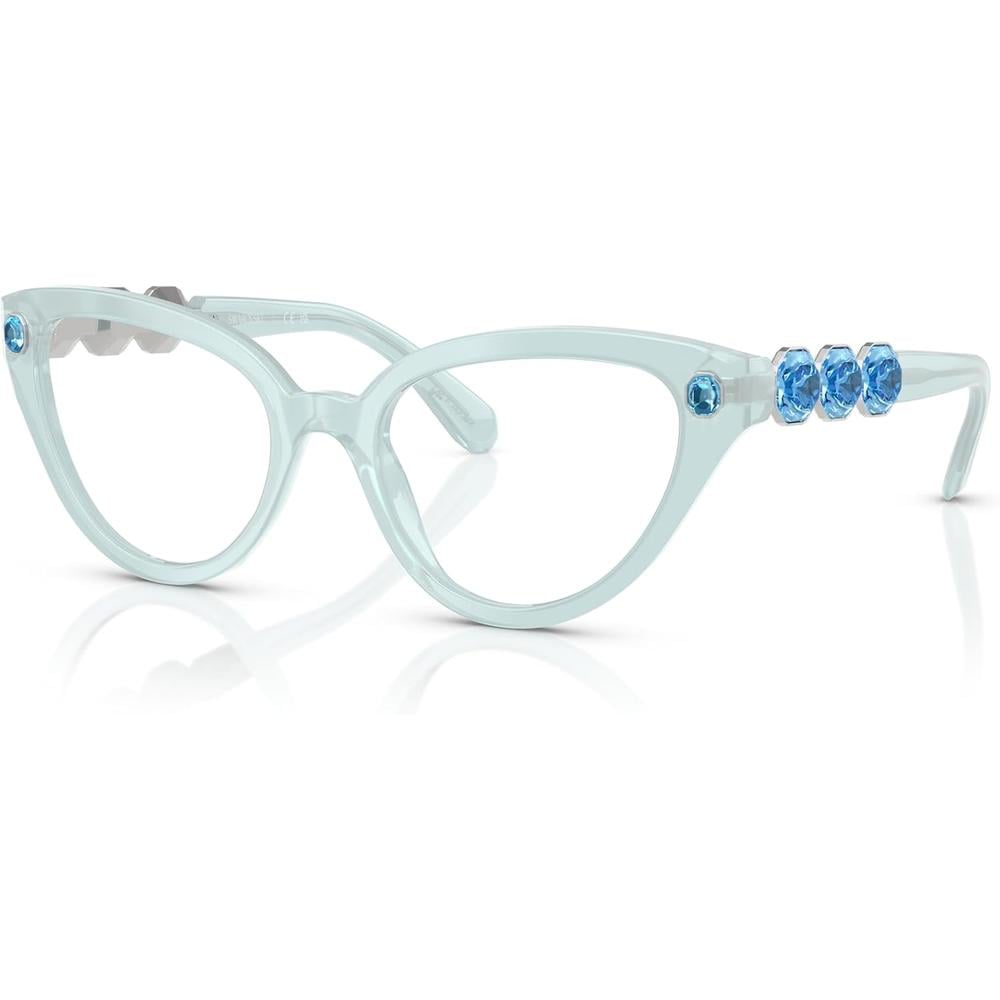 SWAROVSKI MONTURA SK2028 53 MM MUJER | MILKY LIGHT BLUE/DEMO LENS - 2