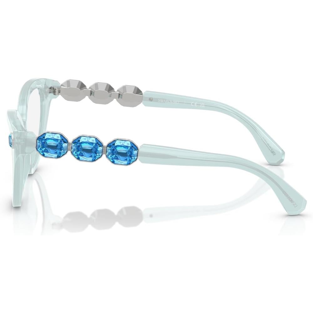 SWAROVSKI MONTURA SK2028 53 MM MUJER | MILKY LIGHT BLUE/DEMO LENS - 3