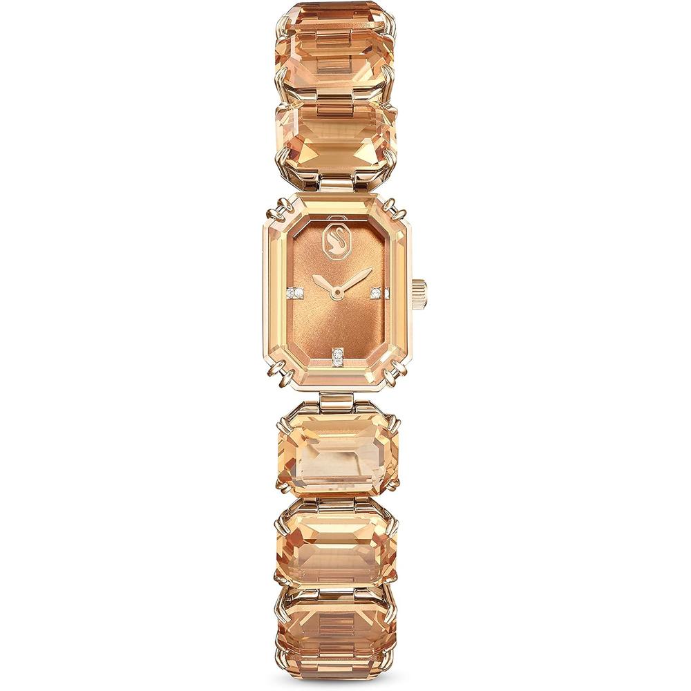 SWAROVSKI RELOJ OCTAGON PARA MUJER | BROWN / CHAMPAGNE GOLD-TONE - 1