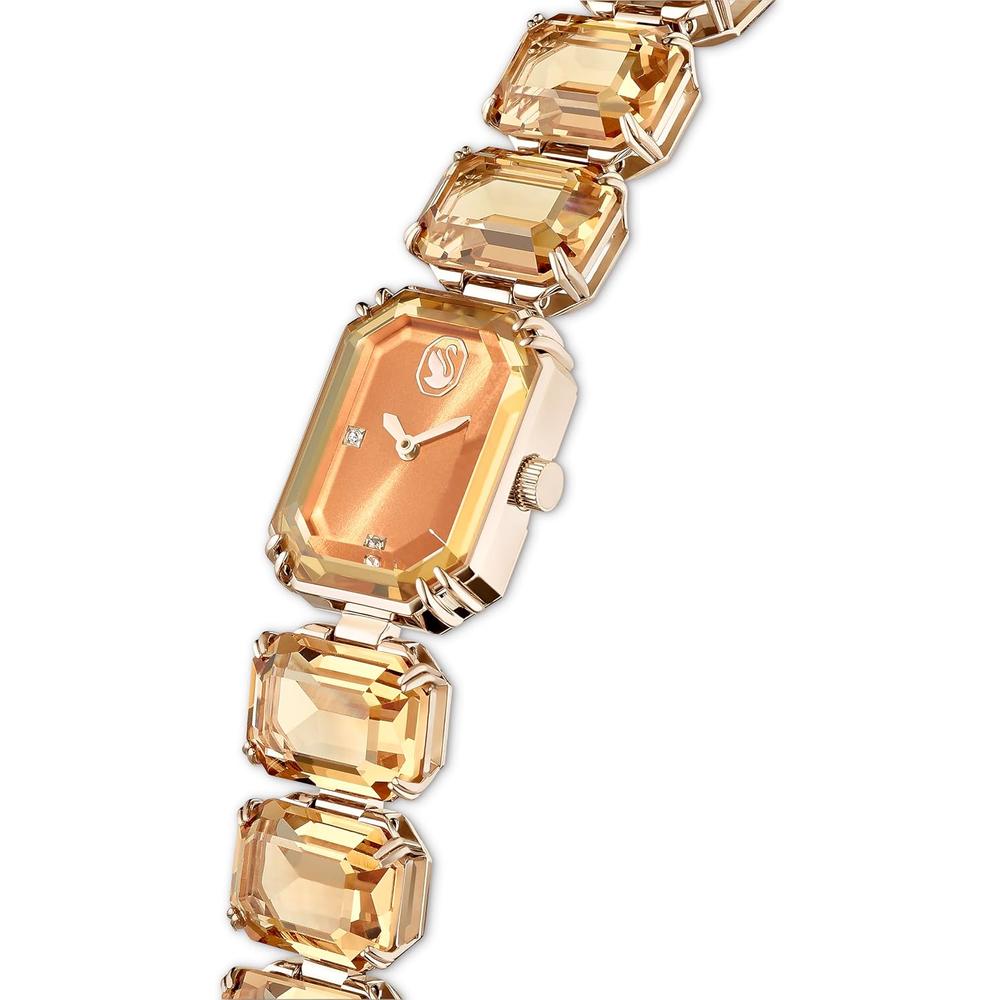 SWAROVSKI RELOJ OCTAGON PARA MUJER | BROWN / CHAMPAGNE GOLD-TONE - 4