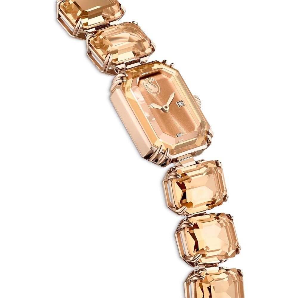 SWAROVSKI RELOJ OCTAGON PARA MUJER | BROWN / CHAMPAGNE GOLD-TONE - 5