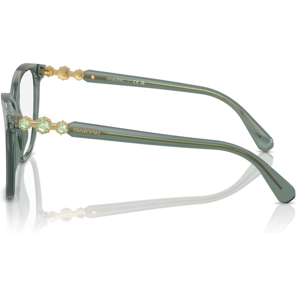 SWAROVSKI MONTURA CUADRADO SK2020 54 MM MUJER | TRANSPARENT GREEN/DEMO LENS - 3