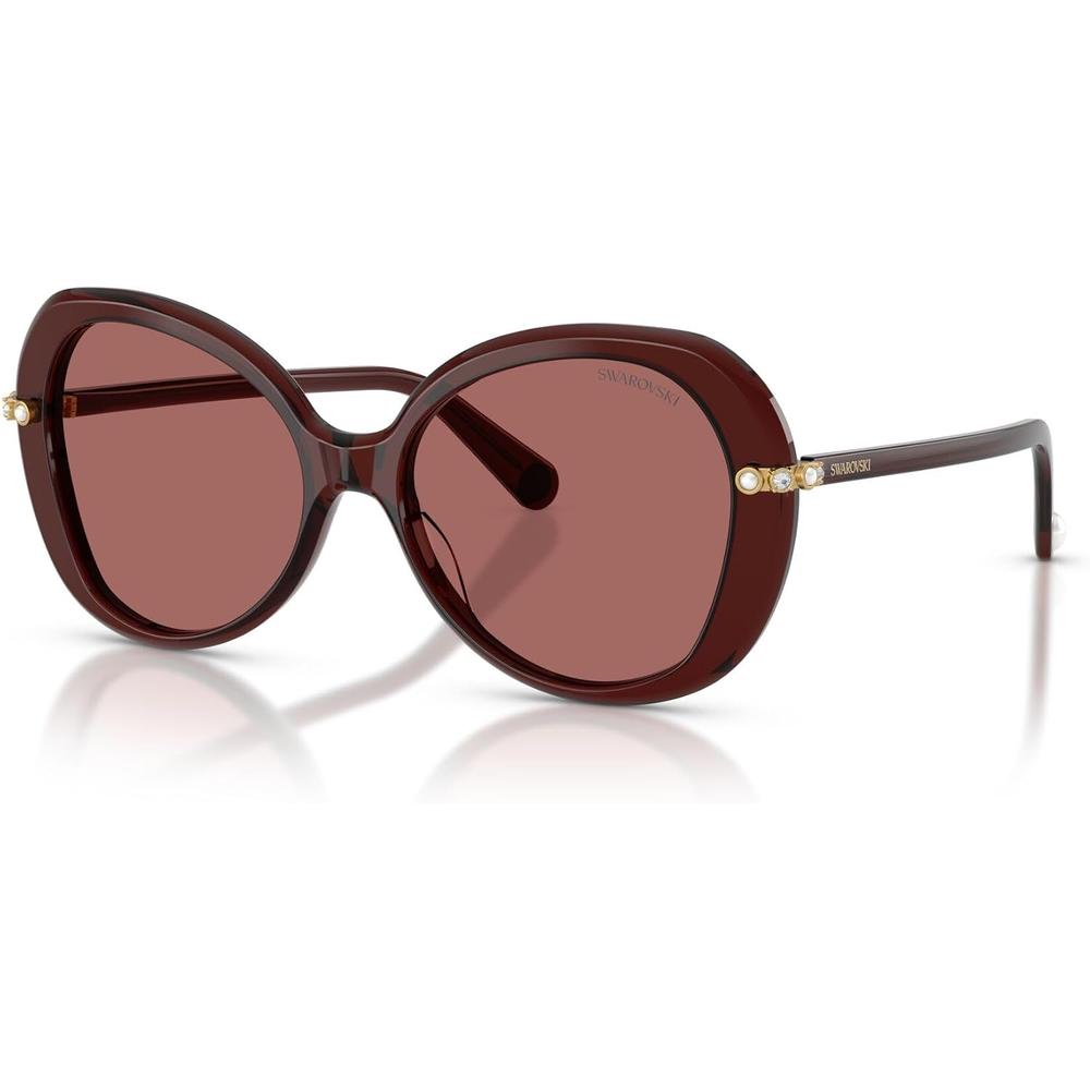 SWAROVSKI LENTES DE SOL SK6059 55 MM MUJER | TRANSPARENT BURGUNDY/DARK VIOLET - 2