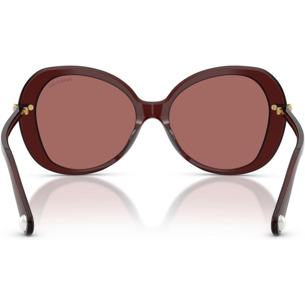 SWAROVSKI LENTES DE SOL SK6059 55 MM MUJER | TRANSPARENT BURGUNDY/DARK VIOLET - 4