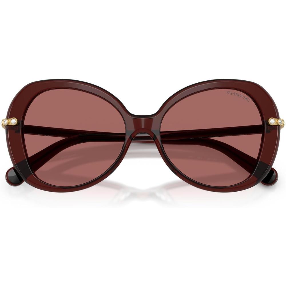 SWAROVSKI LENTES DE SOL SK6059 55 MM MUJER | TRANSPARENT BURGUNDY/DARK VIOLET - 5