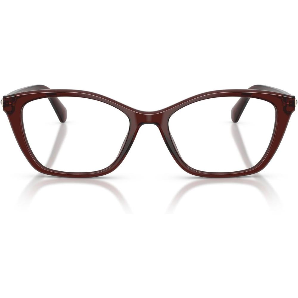 SWAROVSKI MONTURA CUADRADO SK2065 52 MM MUJER | TRANSPARENT BURGUNDY/DEMO LENS - 1