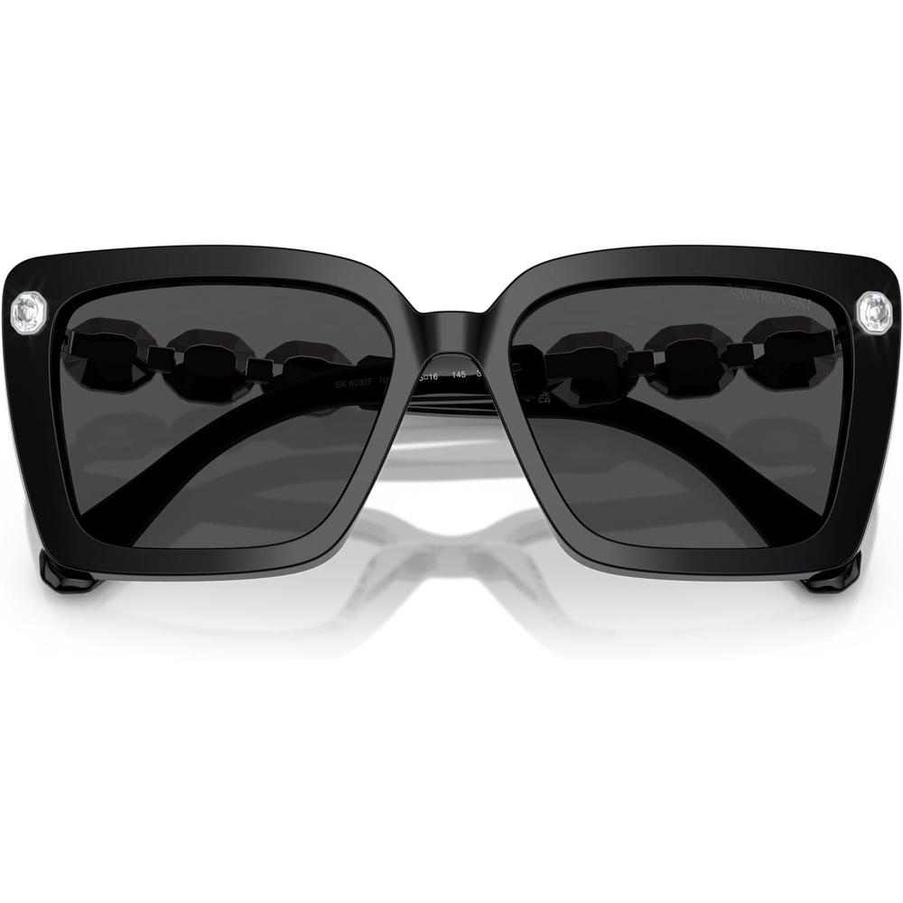 SWAROVSKI LENTES DE SOL CUADRADO SK6032F 55 MM MUJER | BLACK/DARK GREY - 5