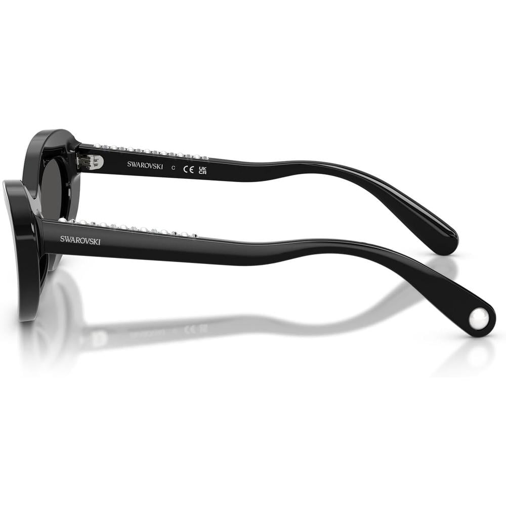 SWAROVSKI MONTURA SK6061U 51 MM MUJER | BLACK/SILVER/DARK GREY - 3