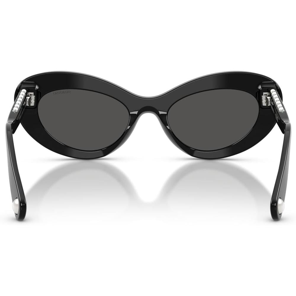 SWAROVSKI MONTURA SK6061U 51 MM MUJER | BLACK/SILVER/DARK GREY - 4