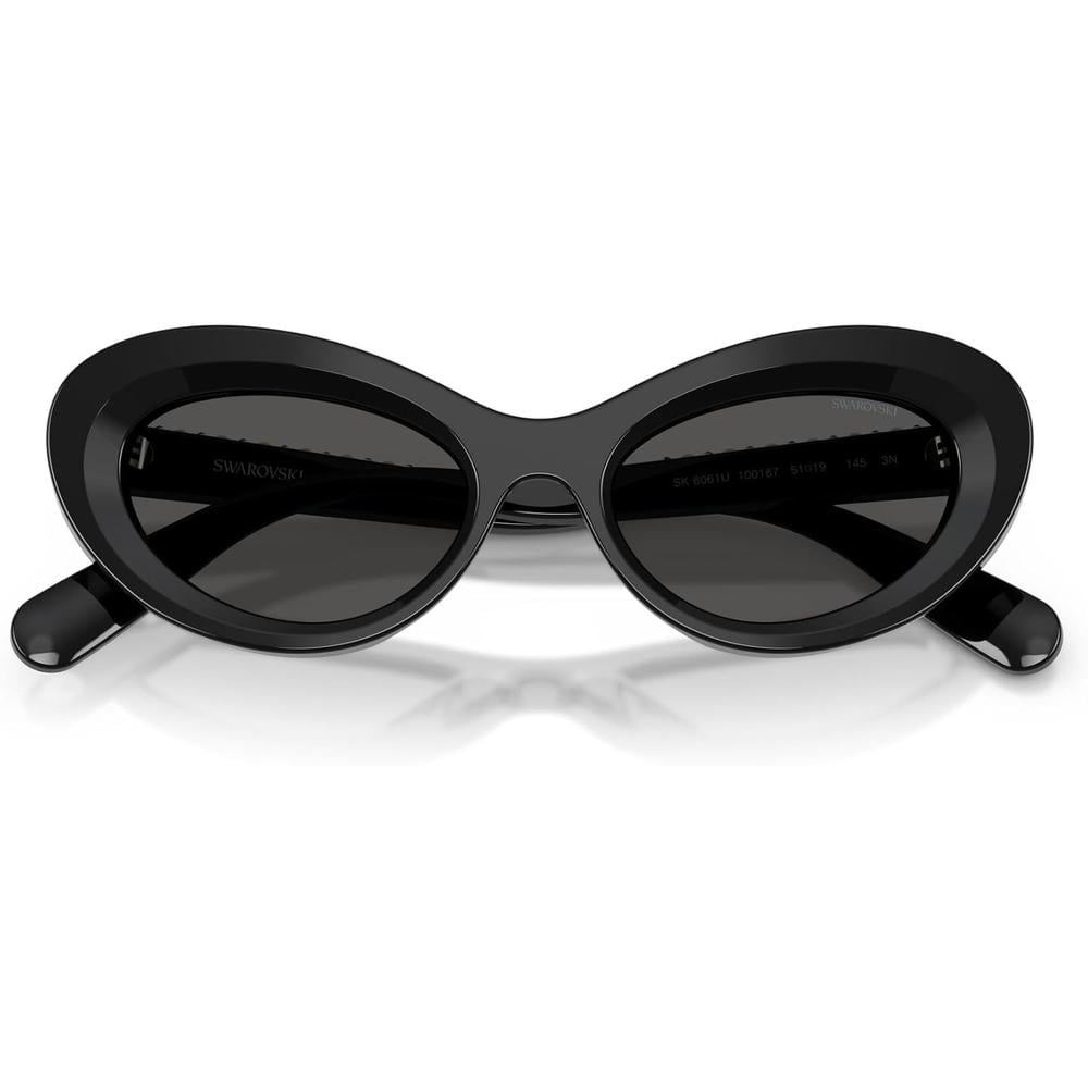 SWAROVSKI MONTURA SK6061U 51 MM MUJER | BLACK/SILVER/DARK GREY - 5