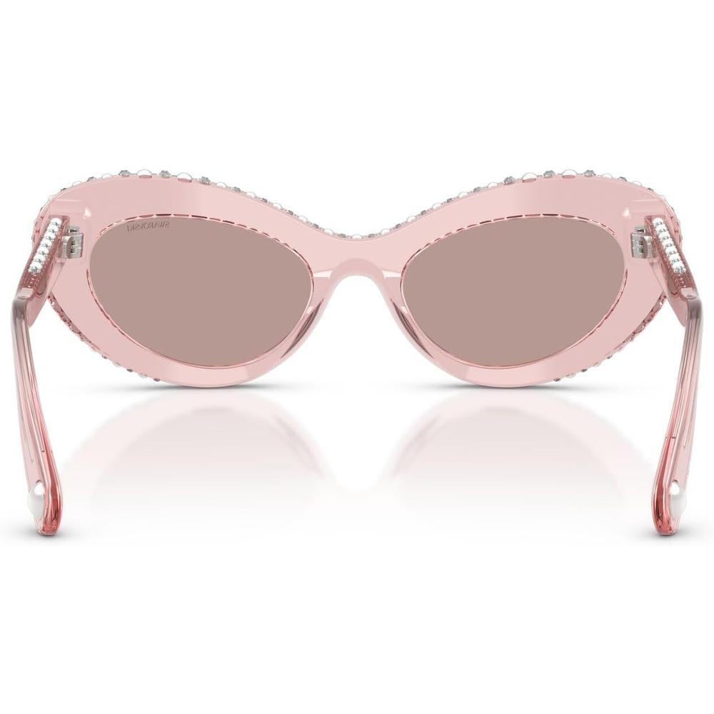 SWAROVSKI LENTES DE SOL SK6061U 51 MM MUJER | TRANSPARENT DARK PINK/LIGHT PURPLE BROWN - 4
