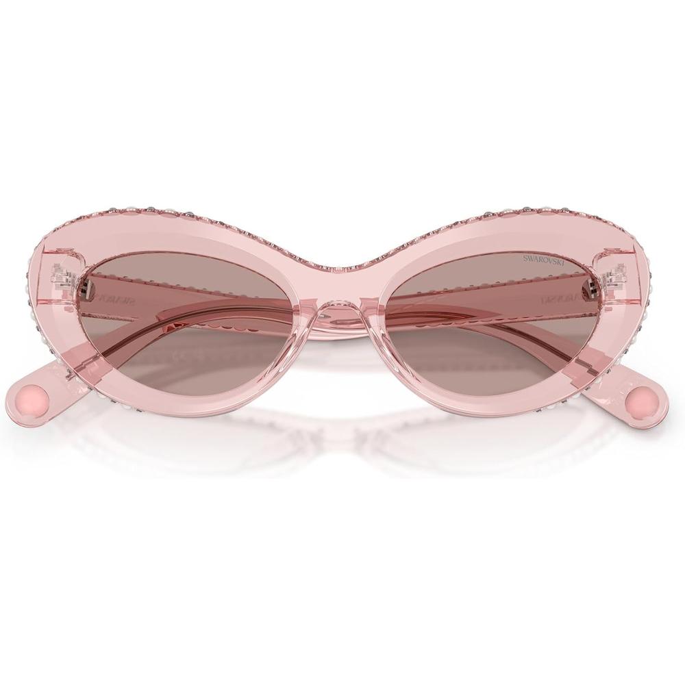 SWAROVSKI LENTES DE SOL SK6061U 51 MM MUJER | TRANSPARENT DARK PINK/LIGHT PURPLE BROWN - 5