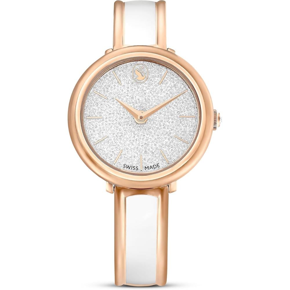 SWAROVSKI RELOJ CRYSTALLINE LUSTRE PARA MUJER | WHITE / ROSE GOLD TONE METAL BAND - 1