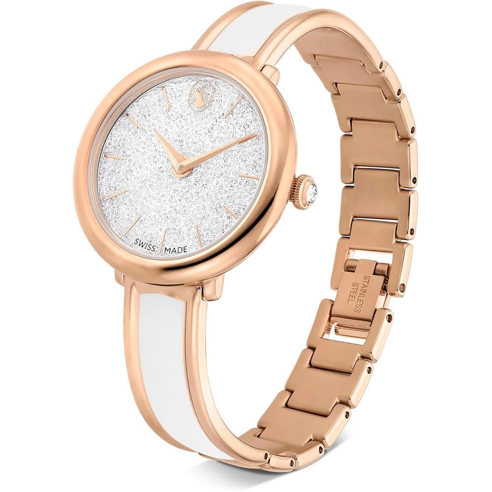 SWAROVSKI RELOJ CRYSTALLINE LUSTRE PARA MUJER | WHITE / ROSE GOLD TONE METAL BAND - 2