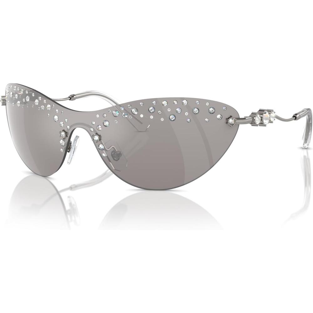 SWAROVSKI LENTES DE SOL RECTANGULAR SK7023 33 MM MUJER | GUNMETAL/LIGHT GREY MIRRORED SILVER - 2