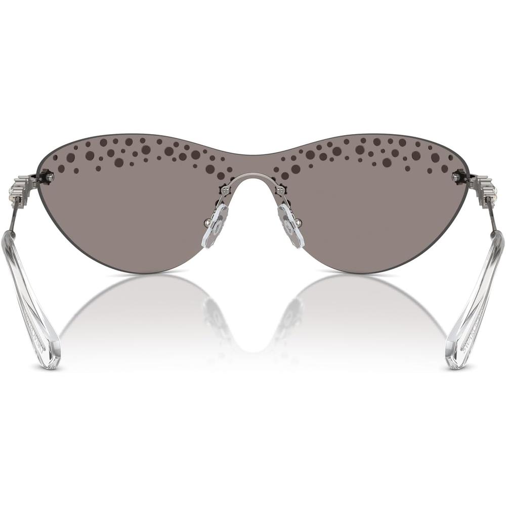 SWAROVSKI LENTES DE SOL RECTANGULAR SK7023 33 MM MUJER | GUNMETAL/LIGHT GREY MIRRORED SILVER - 4