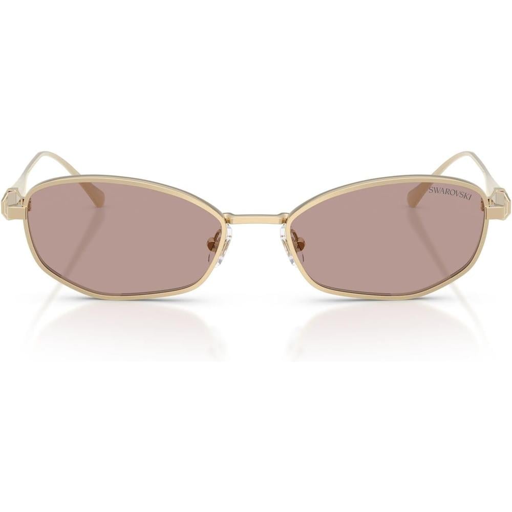 SWAROVSKI MONTURA SK7042 55 MM MUJER | PALE GOLD/PINK/LIGHT PURPLE BROWN - 1