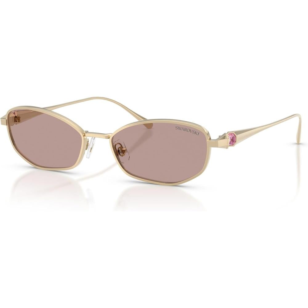 SWAROVSKI MONTURA SK7042 55 MM MUJER | PALE GOLD/PINK/LIGHT PURPLE BROWN - 2