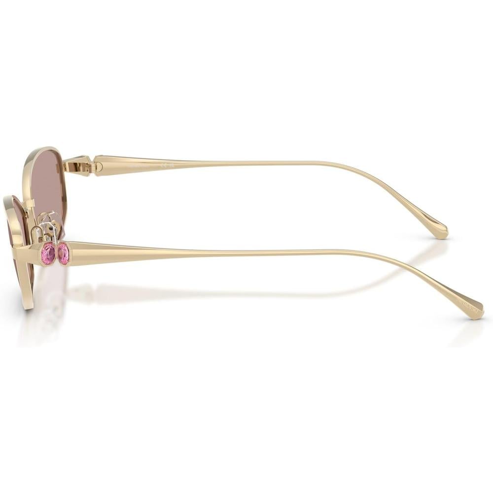SWAROVSKI MONTURA SK7042 55 MM MUJER | PALE GOLD/PINK/LIGHT PURPLE BROWN - 3