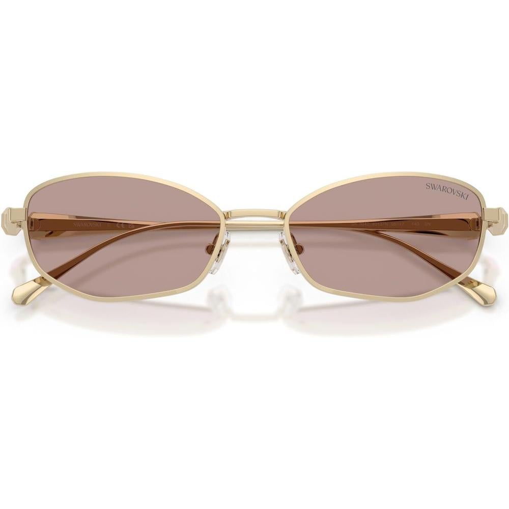 SWAROVSKI MONTURA SK7042 55 MM MUJER | PALE GOLD/PINK/LIGHT PURPLE BROWN - 5