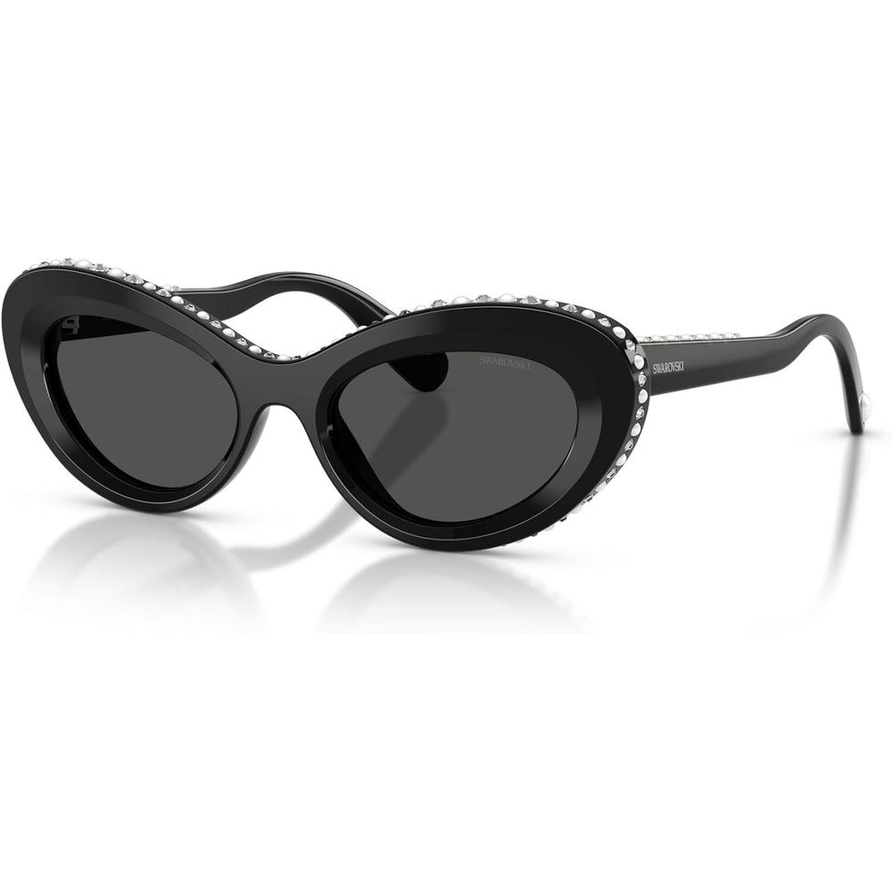 SWAROVSKI LENTES DE SOL SK6061U 51 MM MUJER | BLACK/CRYSTAL/DARK GREY - 2