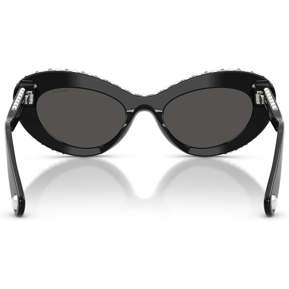 SWAROVSKI LENTES DE SOL SK6061U 51 MM MUJER | BLACK/CRYSTAL/DARK GREY - 4