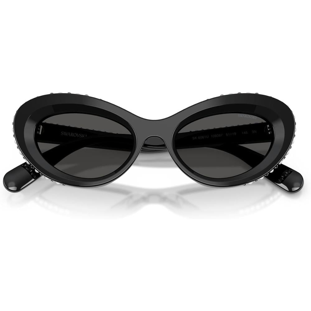 SWAROVSKI LENTES DE SOL SK6061U 51 MM MUJER | BLACK/CRYSTAL/DARK GREY - 5