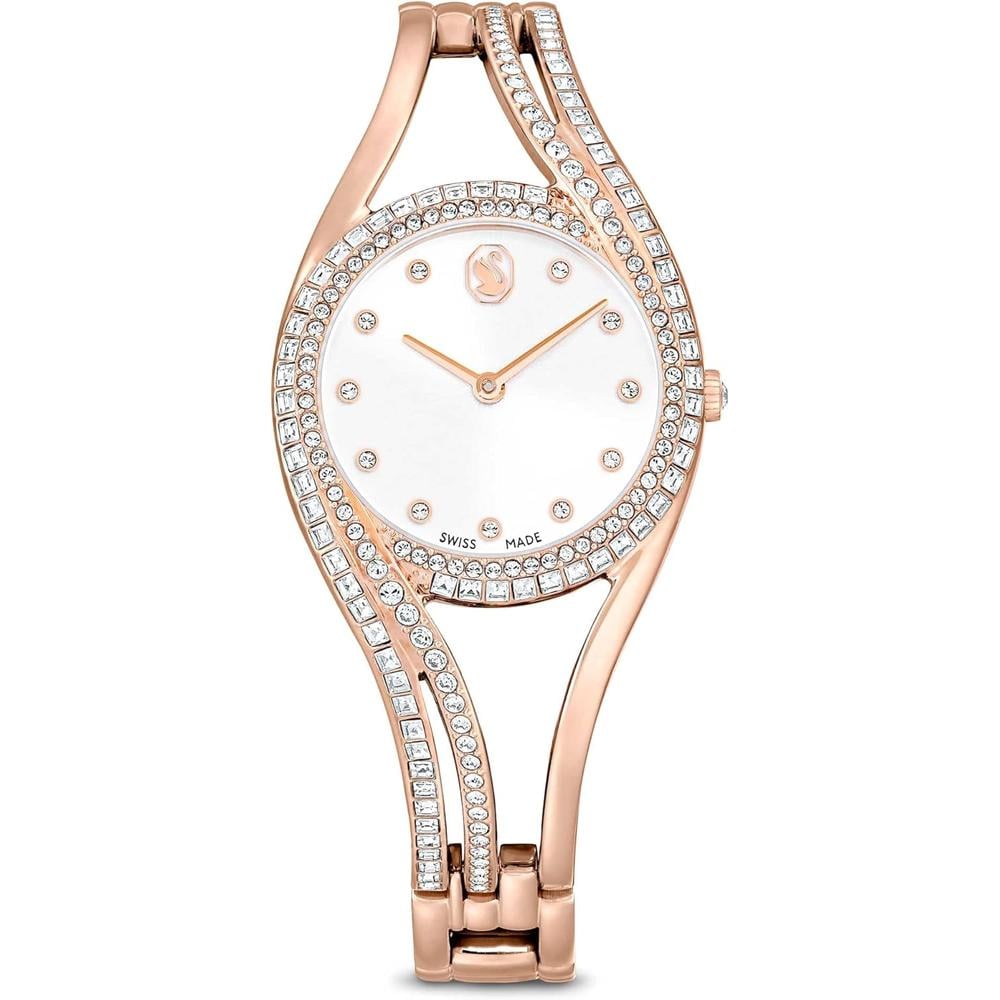 SWAROVSKI RELOJ HYPERBOLA BANGLE PARA MUJER | ROSE GOLD TONE - 1
