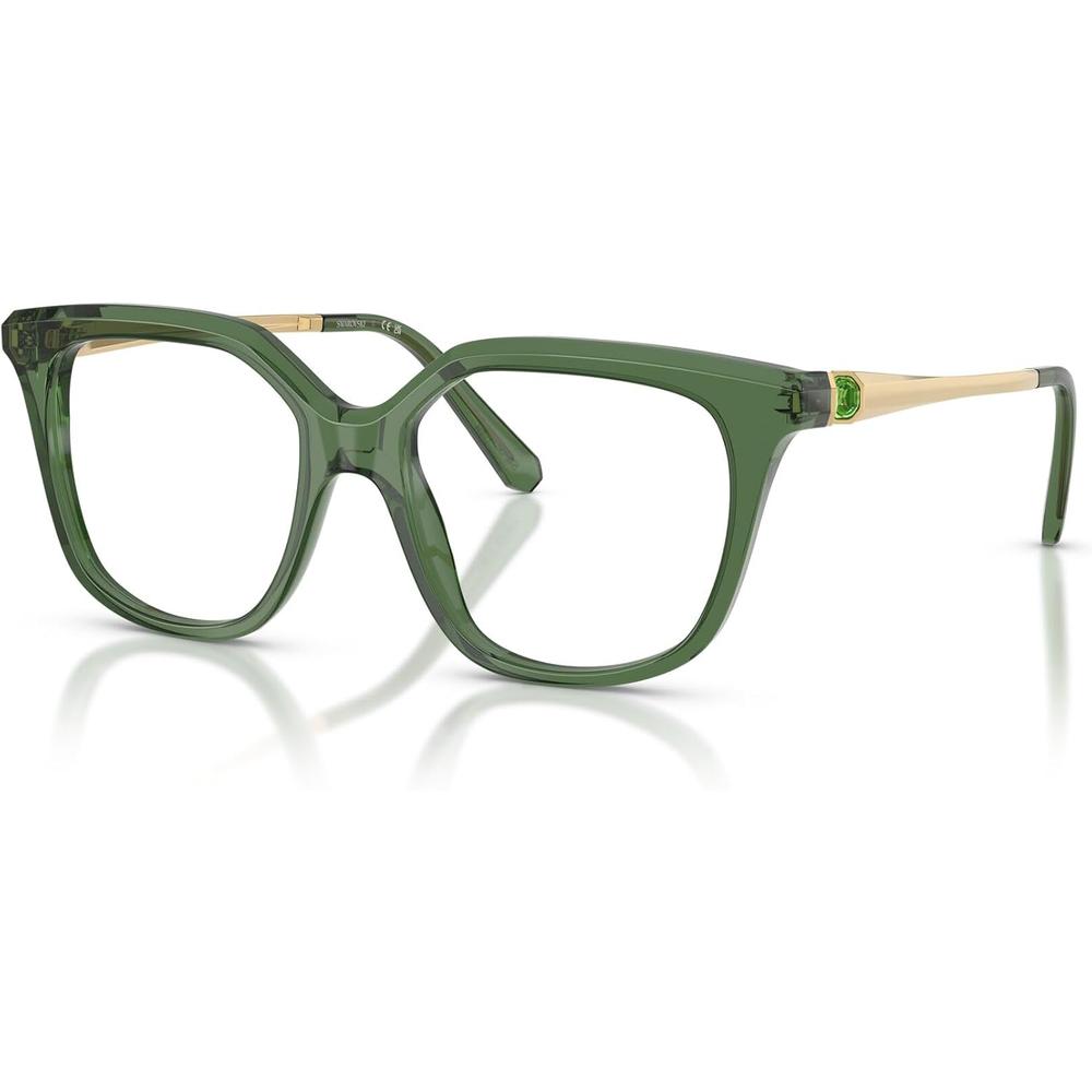 SWAROVSKI MONTURA CUADRADO SK2059 51 MM MUJER | TRANSPARENT GREEN/DEMO LENS - 2